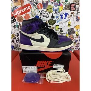 Size 10.5 - Air Jordan 1 Retro OG High Court Purple 100% Authentic